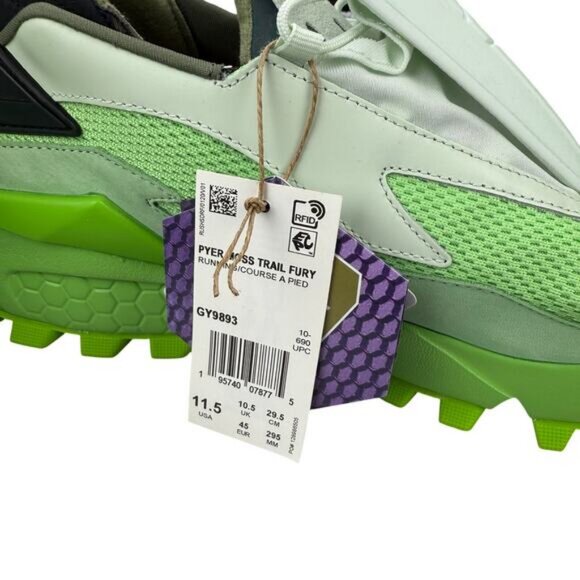 NWT PYER MOSS X REEBOK Experiment 4 Trail Fury Grass In Celadon Greene Size 11.5 - Picture 4 of 14